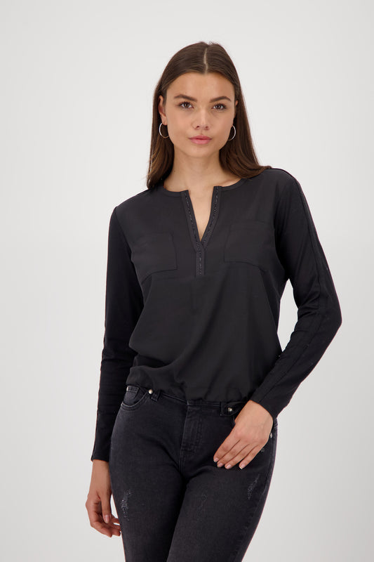 Monari Black Embellished Blouse