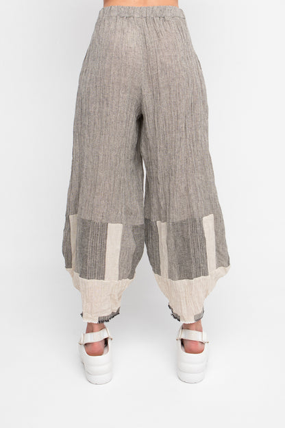 Ozai n Ku Stripes Balloon Leg Trousers