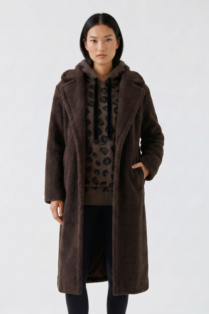Oui Mulch Teddy Fur Coat