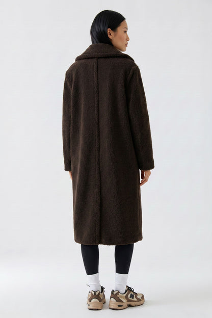Oui Mulch Teddy Fur Coat
