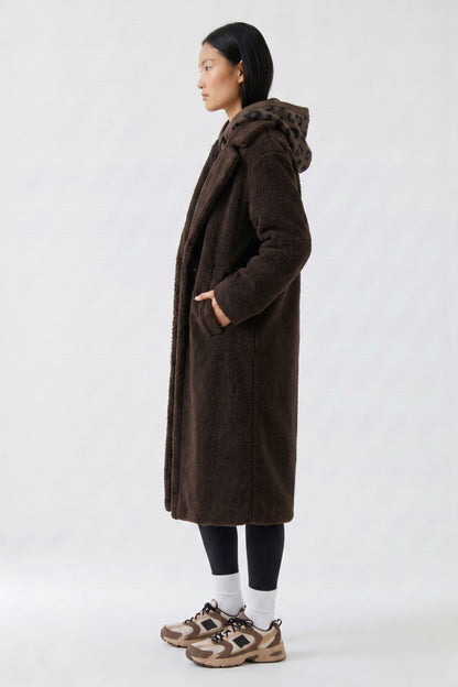 Oui Mulch Teddy Fur Coat