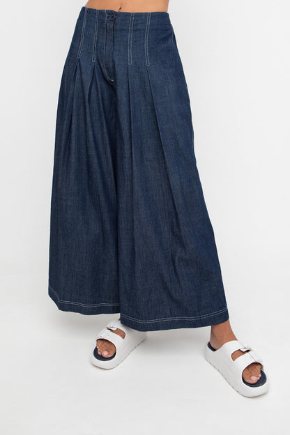Ozai n Ku Denim Wide Leg Trouser