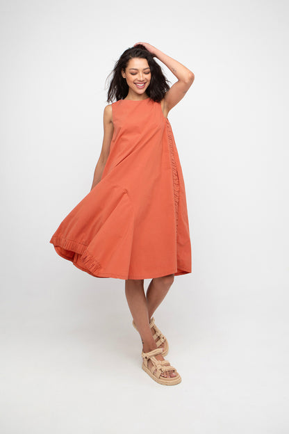 Ozai n Ku Chilli Sleeveless Pleat Dress