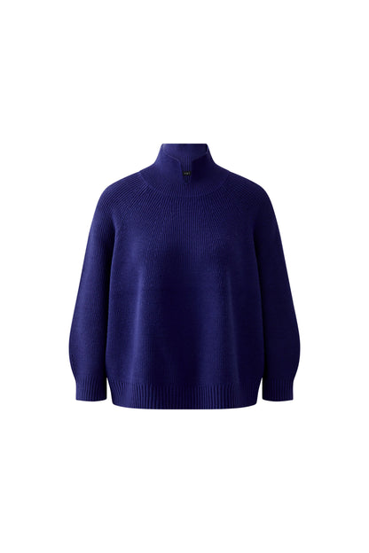 Oui Blue Ribbon Ribbed Jumper