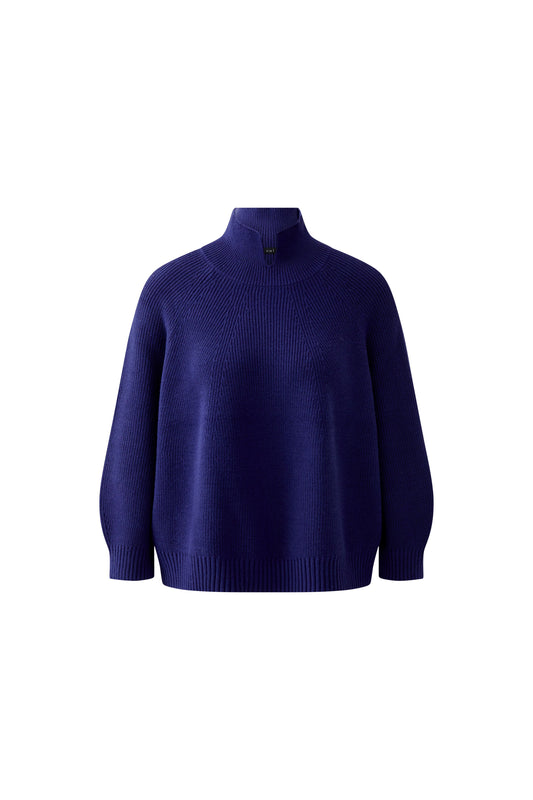 Oui Blue Ribbon Ribbed Jumper