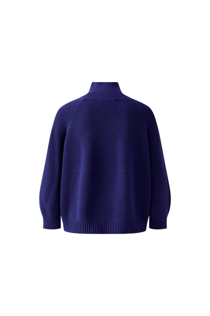 Oui Blue Ribbon Ribbed Jumper