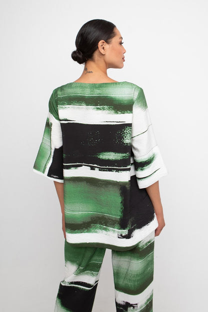 Ozai n Ku Green/Black Bricks Top