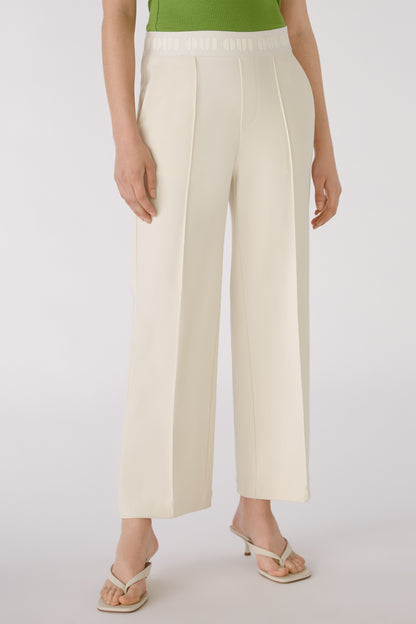 Oui Off White Trousers /"OUI Elasticated Waistband