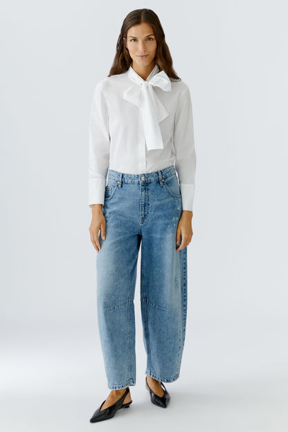 Oui White Pussy Bow Blouse