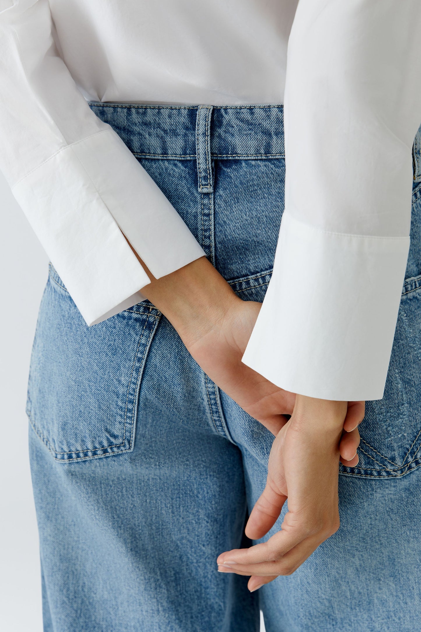 Oui White Pussy Bow Blouse