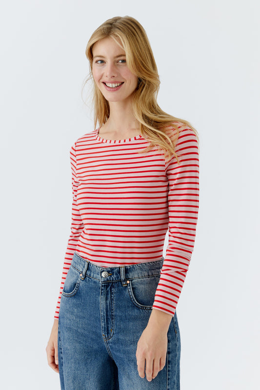 Oui Sumiko Rose/Red Long Sleeve T-Shirt