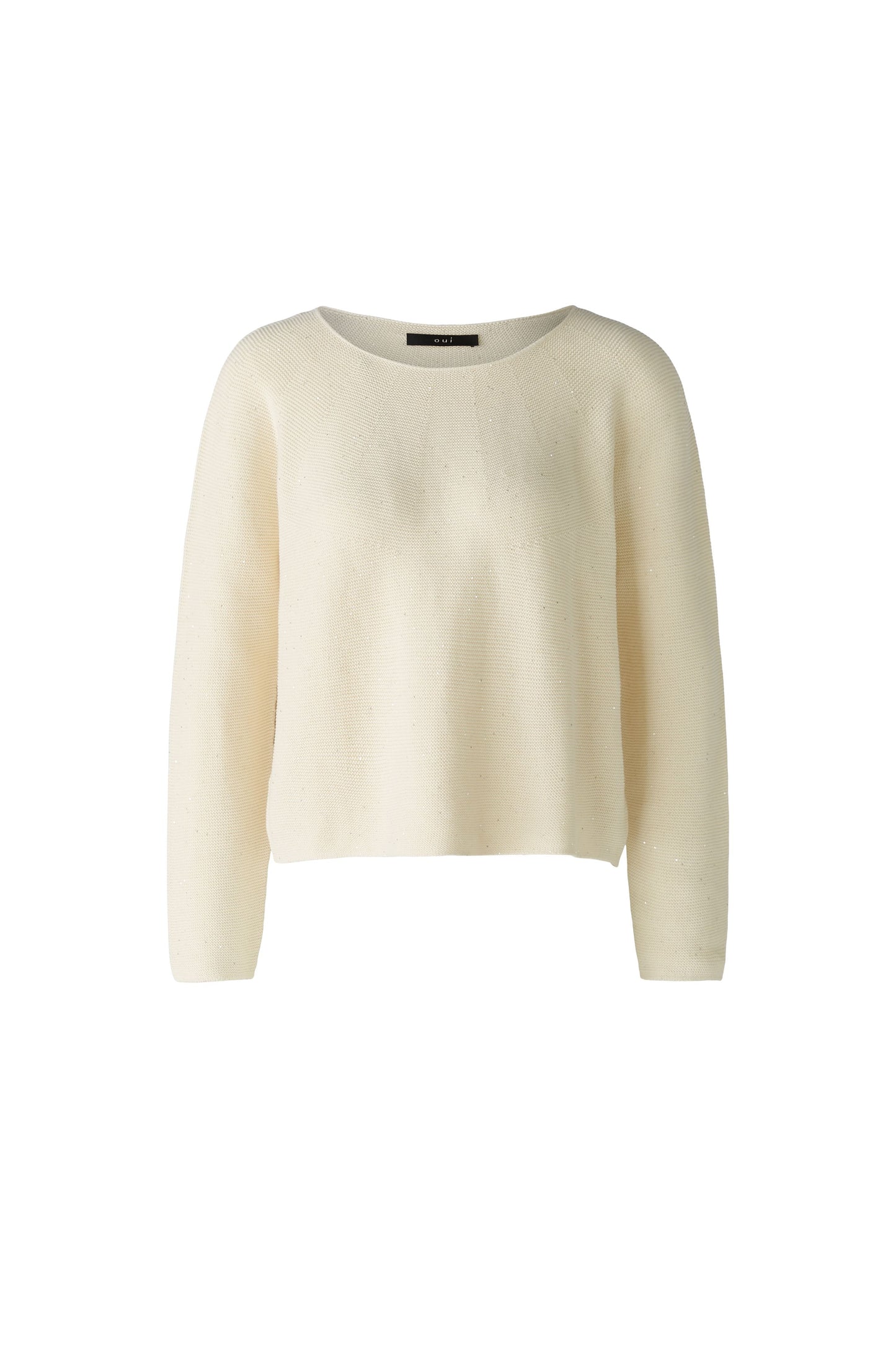 Oui Off White Jumper / Mini sequins