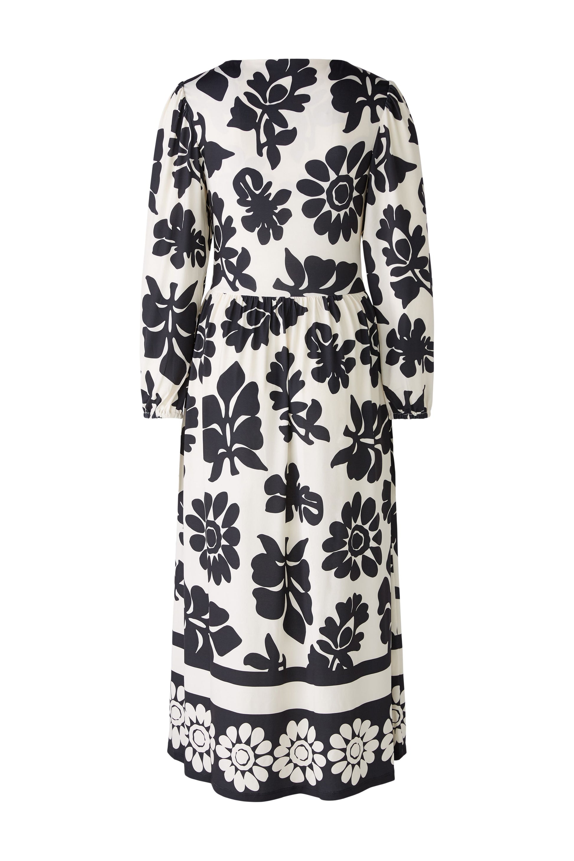 Oui Off White and Black Dress with V Neck – Jude Law Boutique