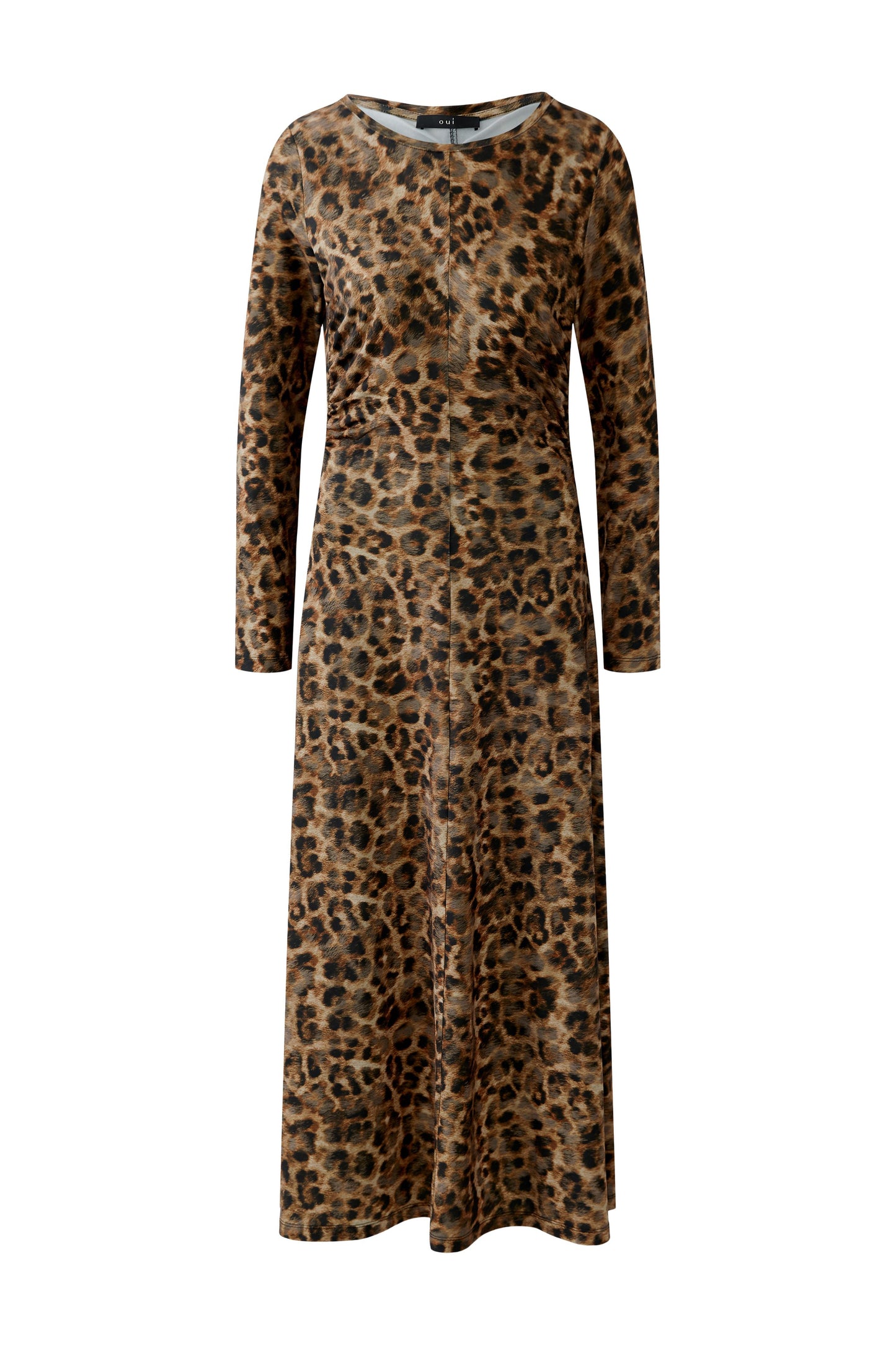 Oui Camel/Grey Animal Print Dress