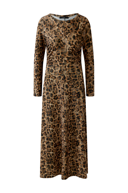 Oui Camel/Grey Animal Print Dress