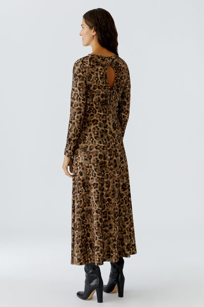 Oui Camel/Grey Animal Print Dress