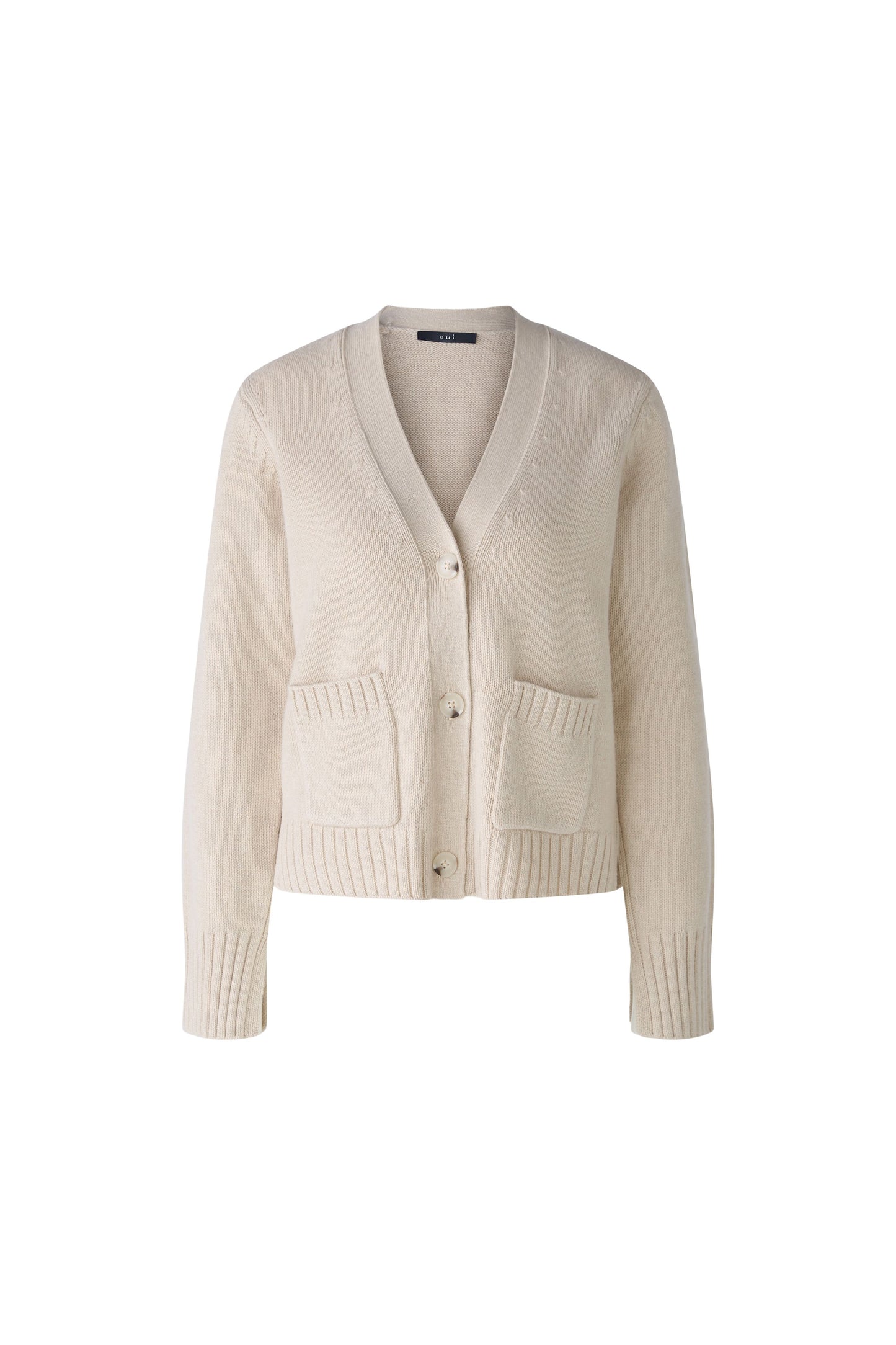 Oui Light Beige Melange Cardigan