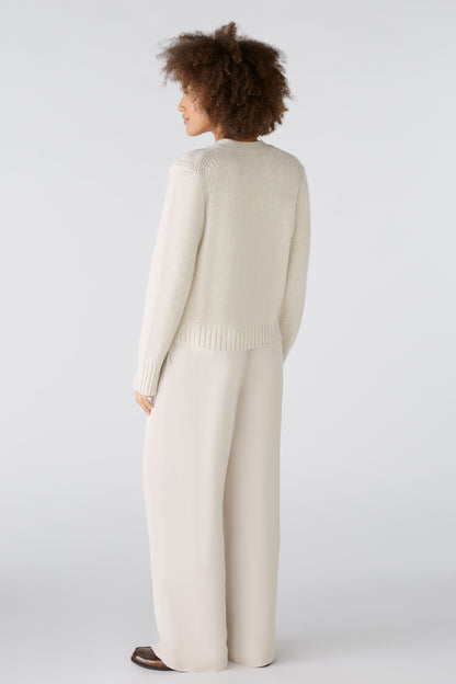 Oui Light Beige Melange Cardigan