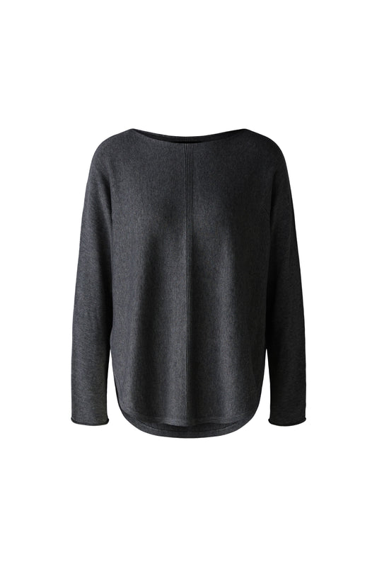 Oui  Black Silk & Viscose Mix Jumper