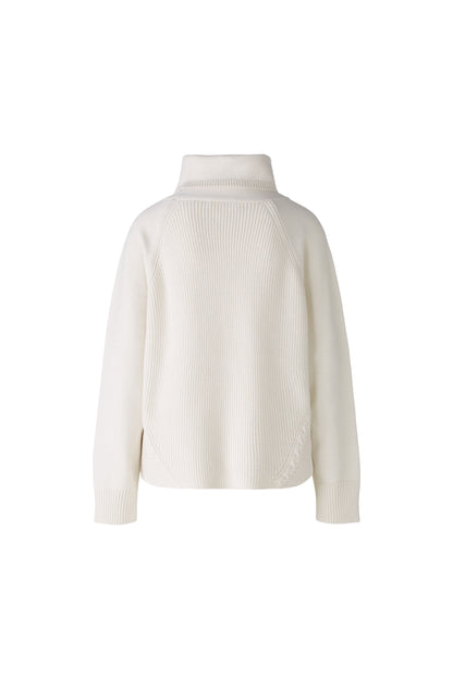 Oui Off White Jumper with Raglan Sleeves