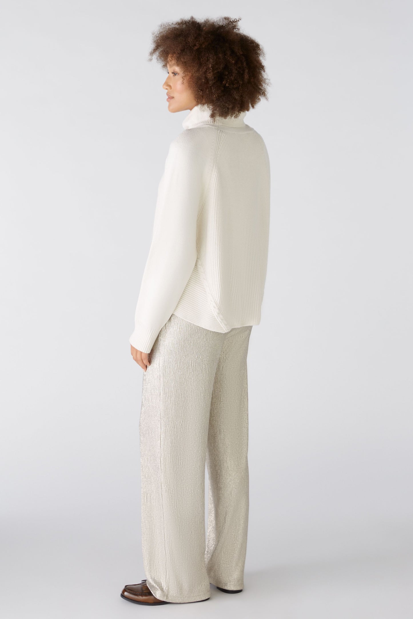 Oui Off White Jumper with Raglan Sleeves