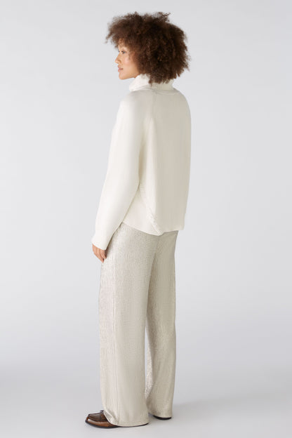 Oui Off White Jumper with Raglan Sleeves