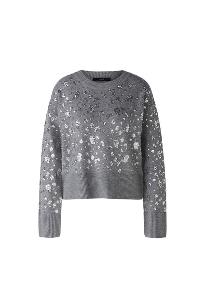 Oui Grey Jumper with Sequins