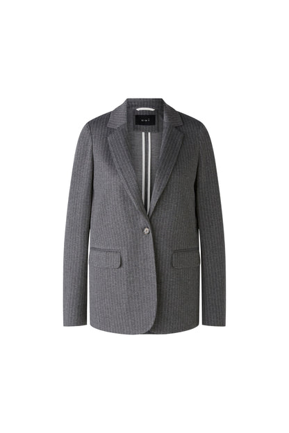 Oui Grey / Black Pinstripe Blazer