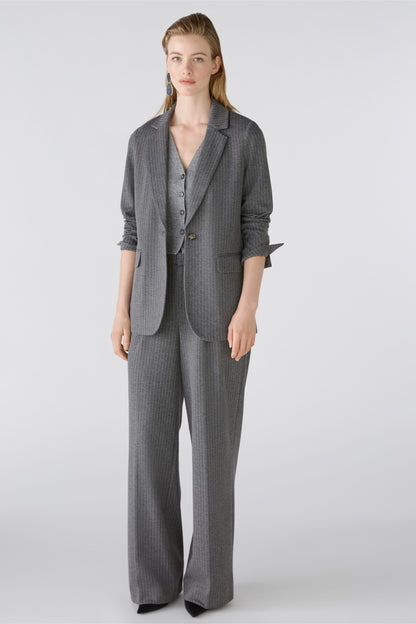 Oui Grey / Black Pinstripe Blazer