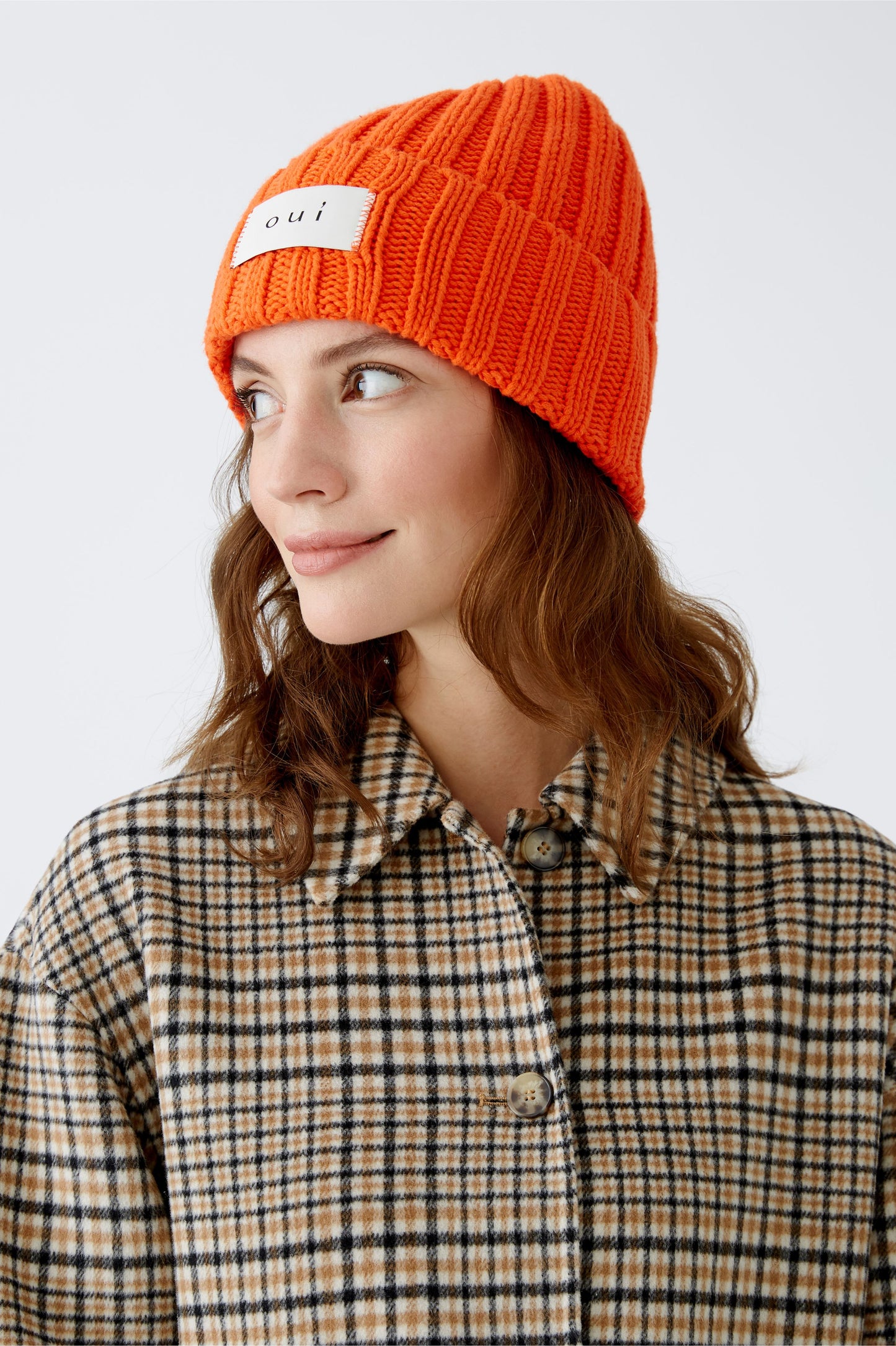 Oui Cherry Tomato Cotton Blend Beanie