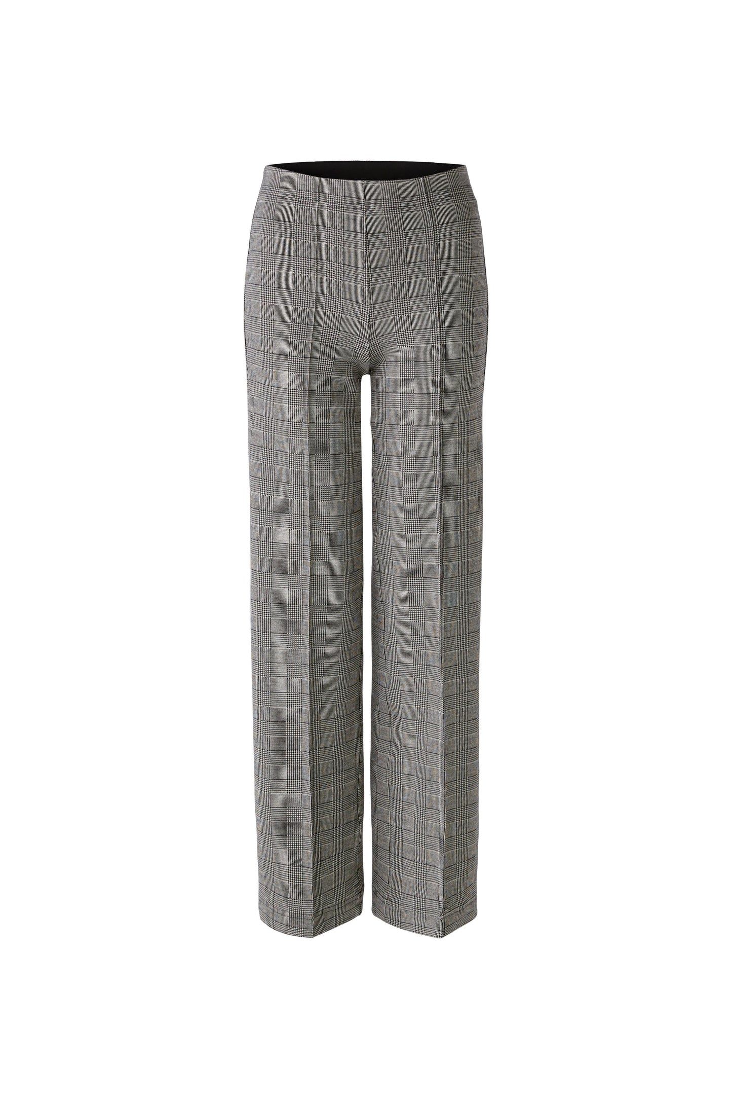 Oui Black & White Checked Trousers