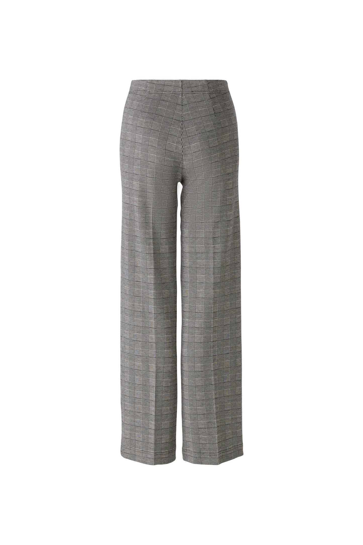 Oui Black & White Checked Trousers