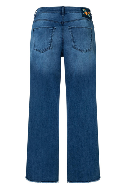 Mac Dream Wide Cropped Storm Blue Jeans