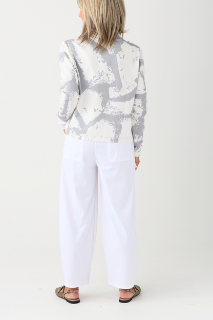 Naya White Balloon Shape Trouser