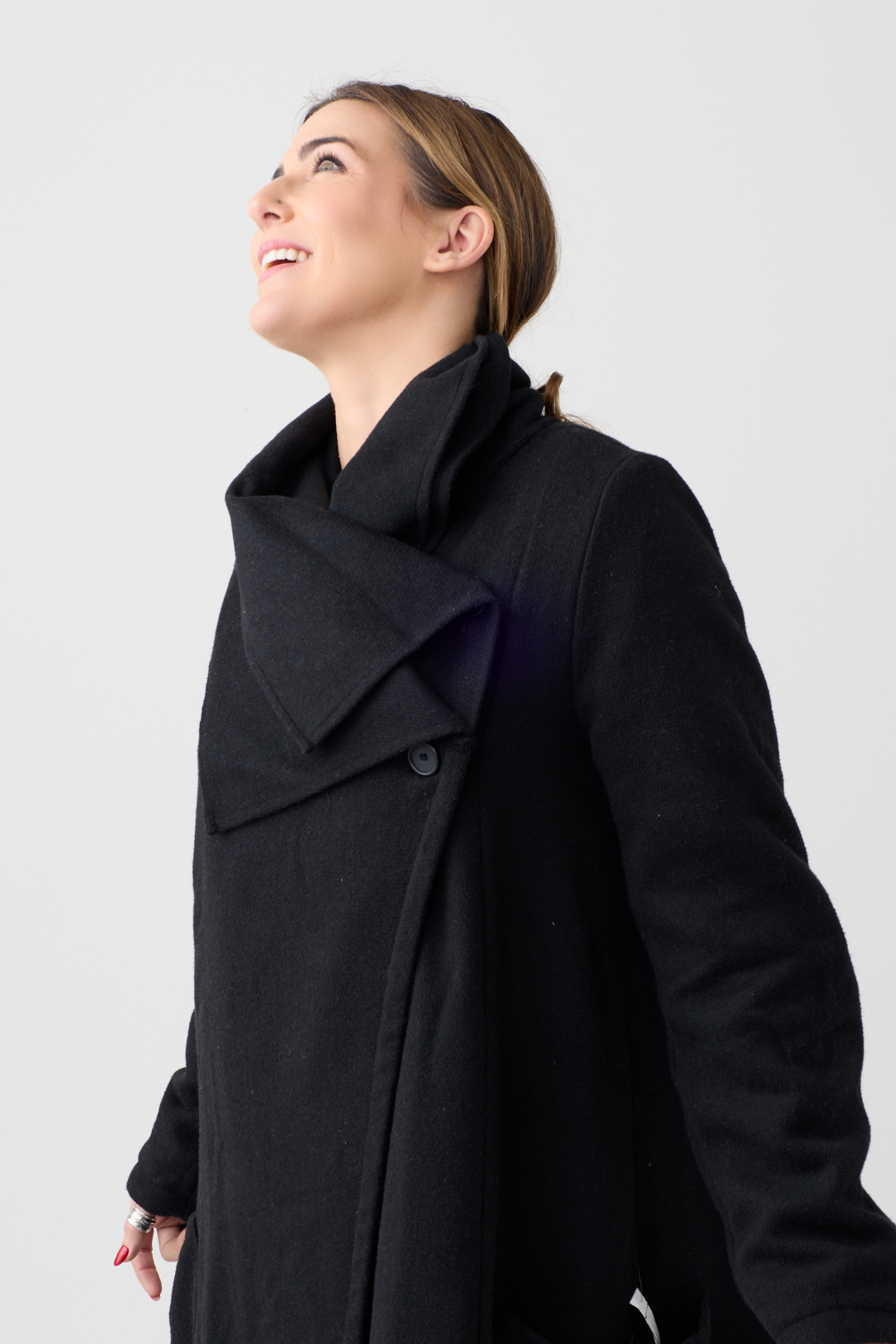 Lurdes Bergada Black Wool Coat