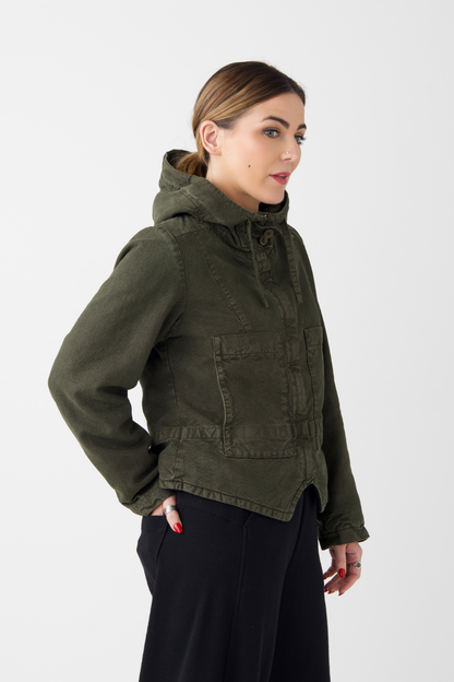 Lurdes Bergada Khaki Hooded Jacket