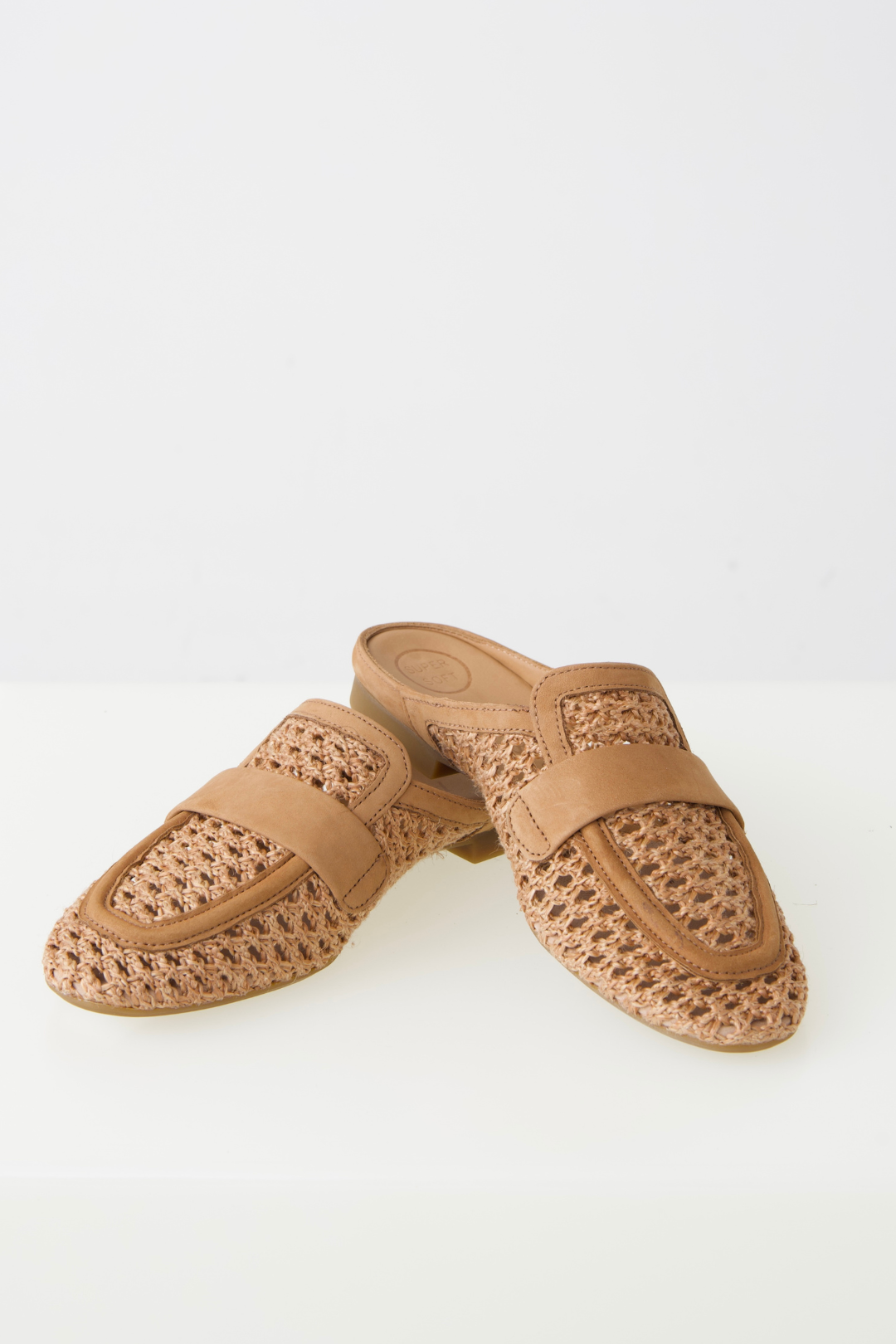 Paul Green Tan Nubuk/Sisal Mule