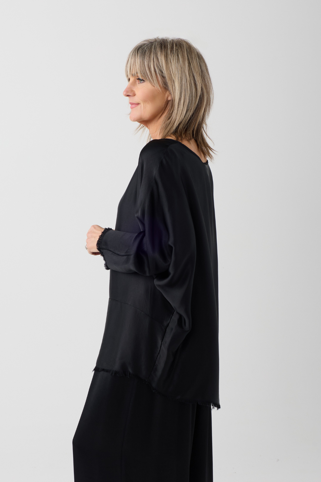 Sanctamuerte Black Batwing Top