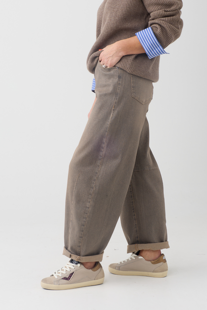 Mac Dakota Exotic Bronze Coated Glitter Jeans