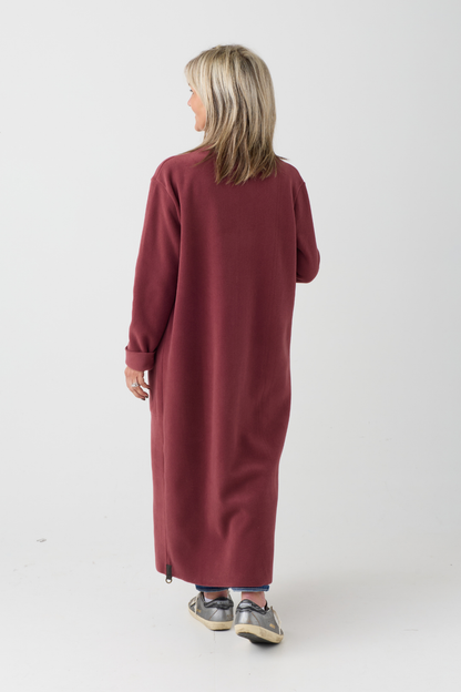 HS Bordeaux Long Cardigan 7162