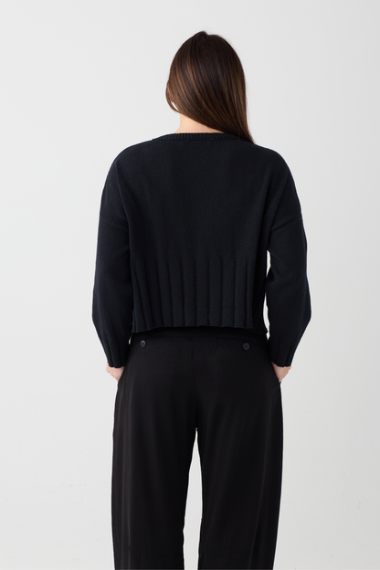 Lurdes Bergada Black Zig Zag Jumper 802