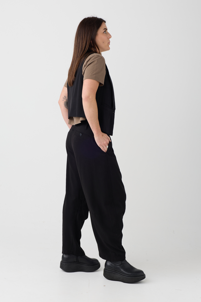 Lurdes Bergada Black Barrel Trouser 050