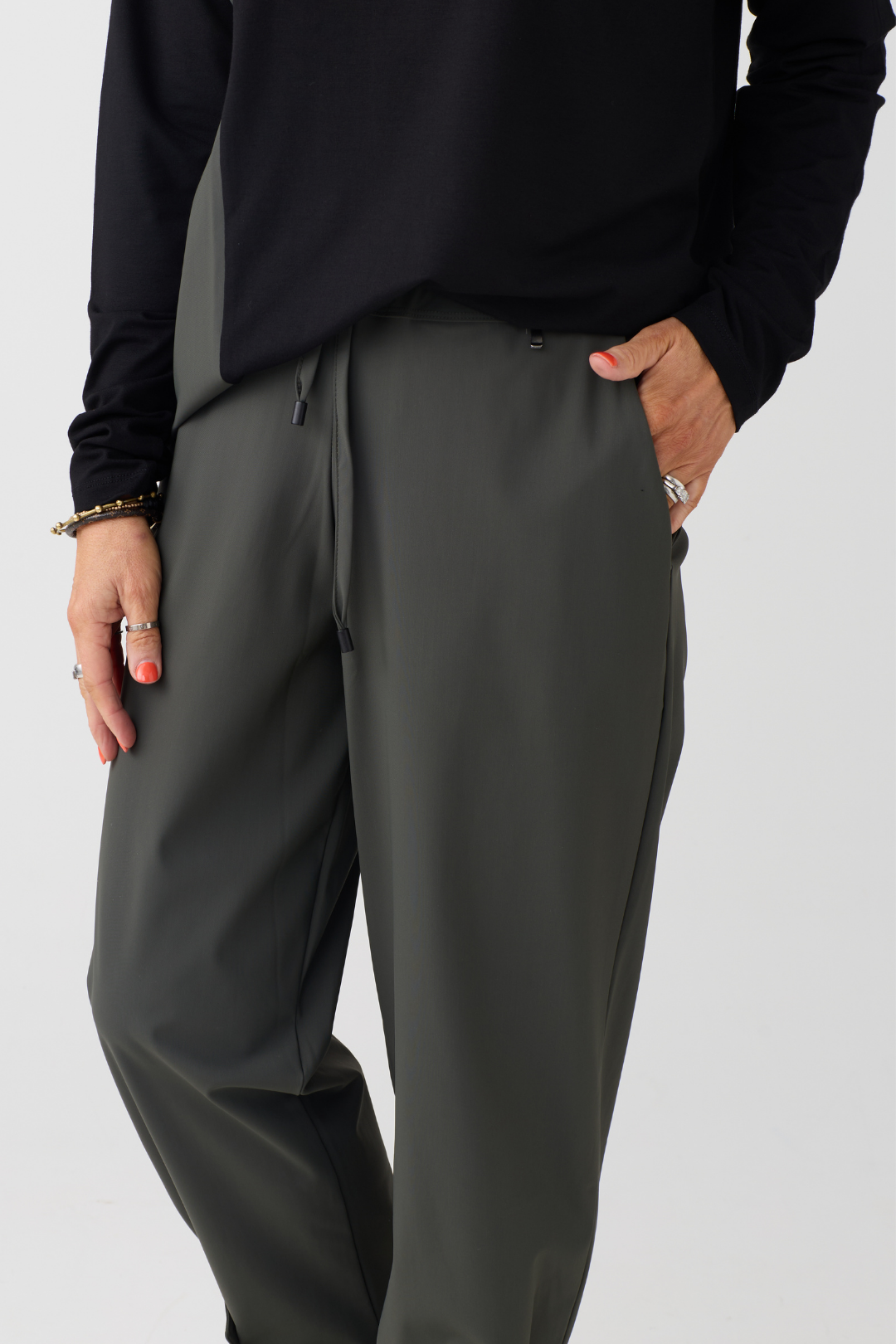 Naya Thyme Drawstring Tab Hem Trouser