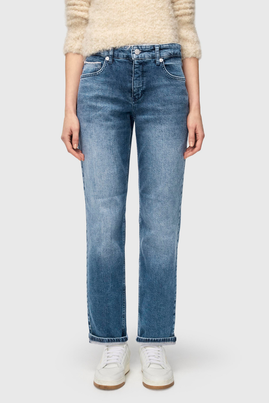 Mac Straight Mid Blue Jeans