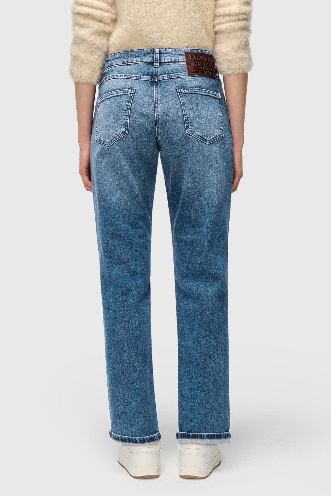 Mac Straight Mid Blue Jeans