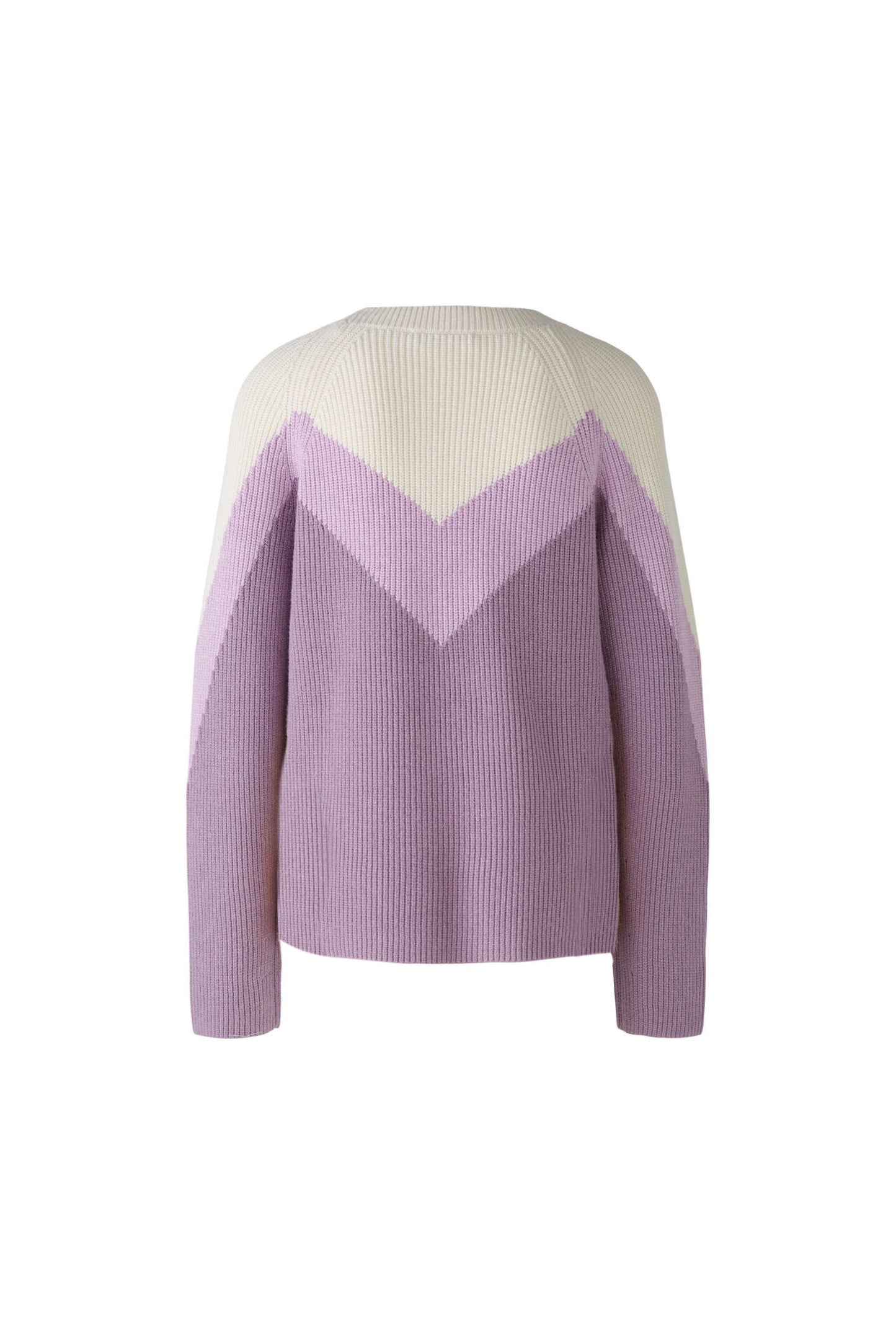 Oui Lilac and White Chevron Stripe Jumper