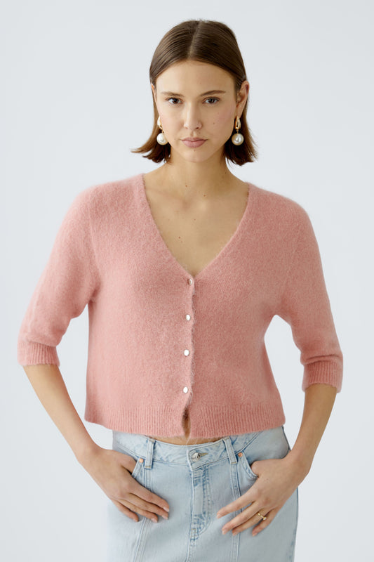 Oui Coral Punch Cardigan