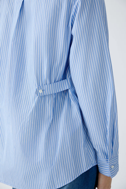 Oui Blue/White Stripe Extra Long Shirt