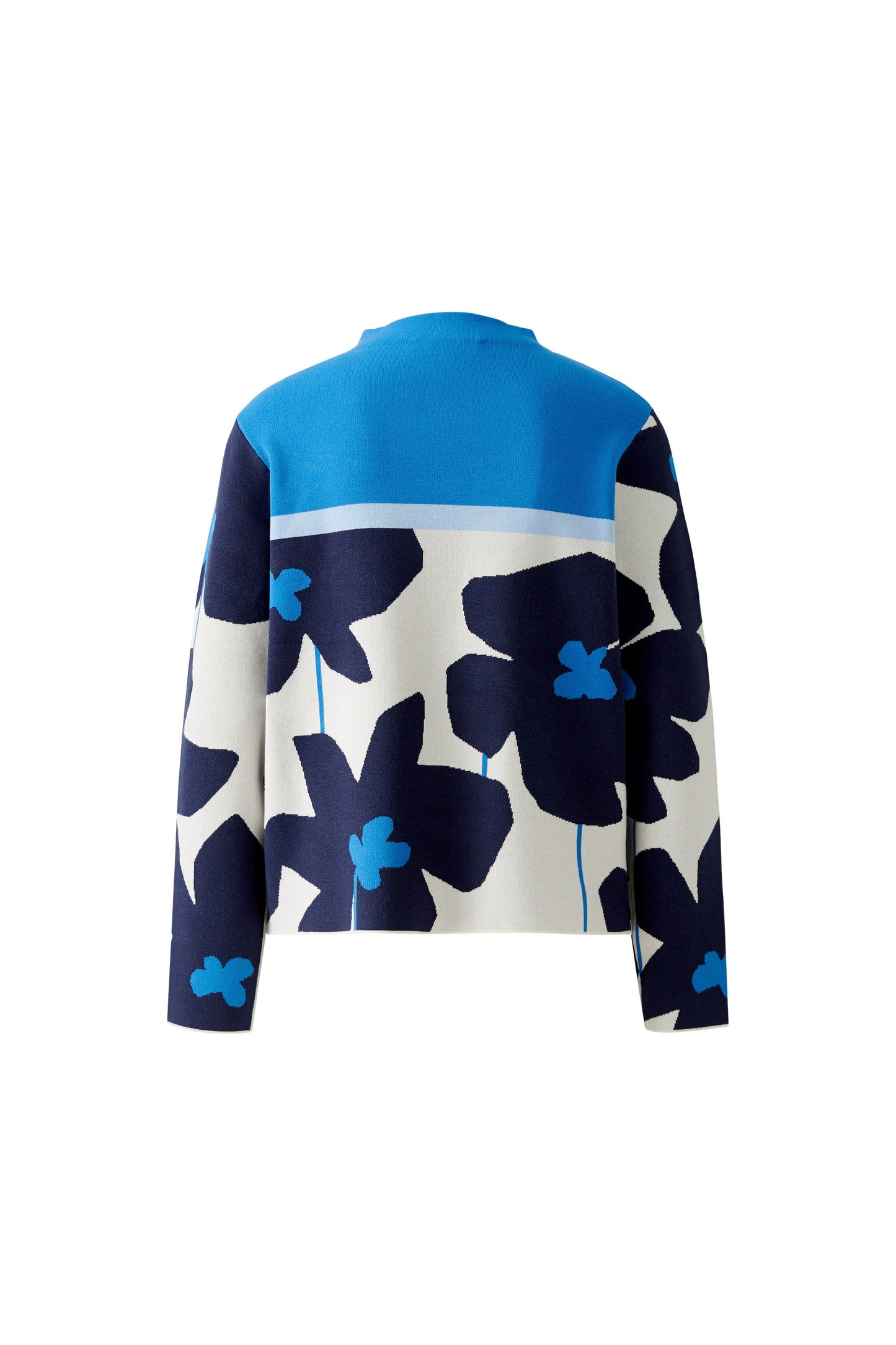 Oui Blue/White Floral Jumper