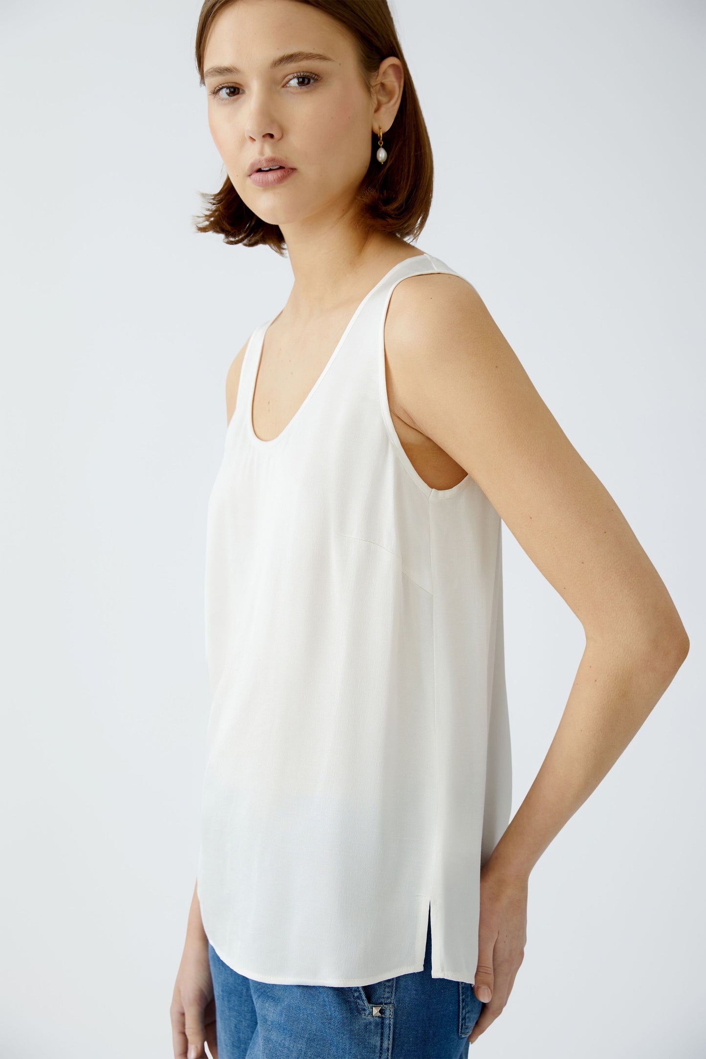 Oui Gardenia Vest Top